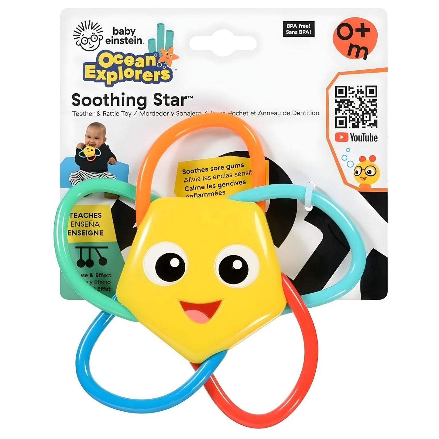 Apresentamos Brinquedo mordedor e chocalho Star com o SKU 951682325 recomendado para + 0 meses