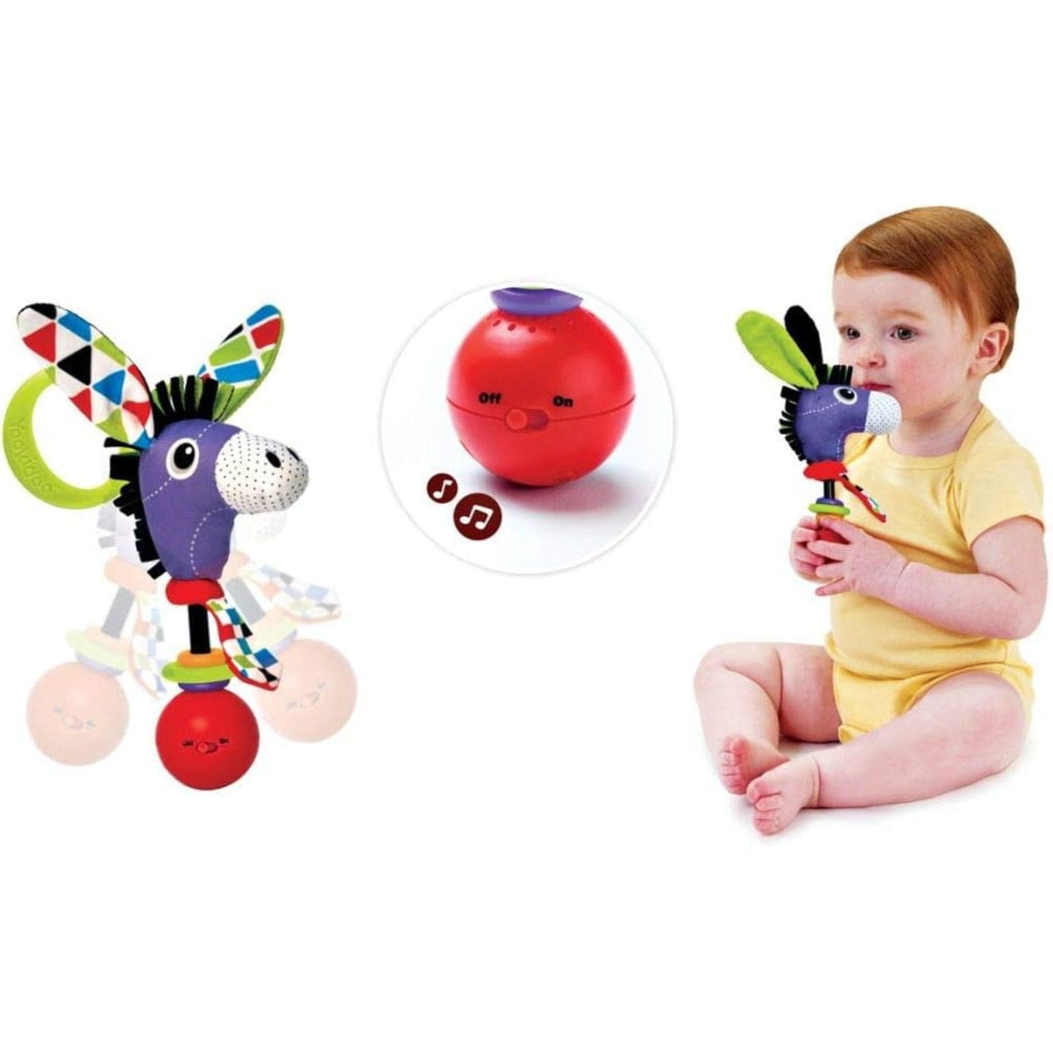 Apresentamos Chocalho Burro Shake Me com o SKU 124013525 recomendado para + 3 meses