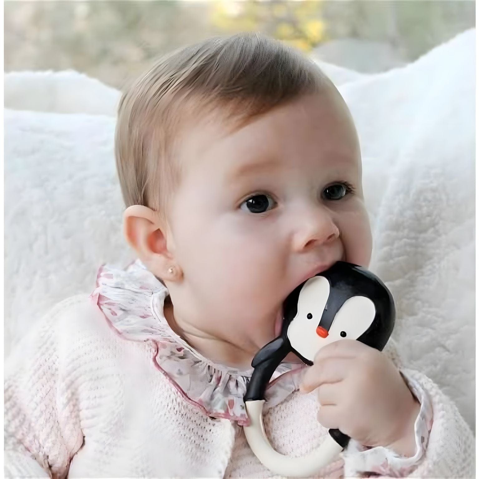 Apresentamos Mordedor Pinguim com o SKU 129044724 recomendado para + 0 meses