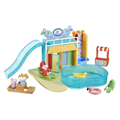 Porquinha Peppa - Parque Aquático montado com escorrega, piscina e figuras