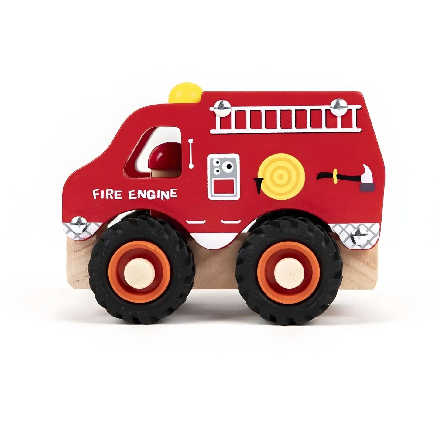 Apresentamos Camião dos Bombeiros de madeira com o SKU 721104125 recomendado para + 2 anos
