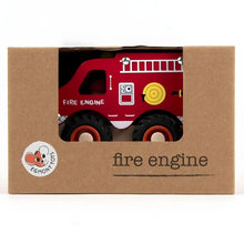 Apresentamos Camião dos Bombeiros de madeira com o SKU 721104125 recomendado para + 2 anos