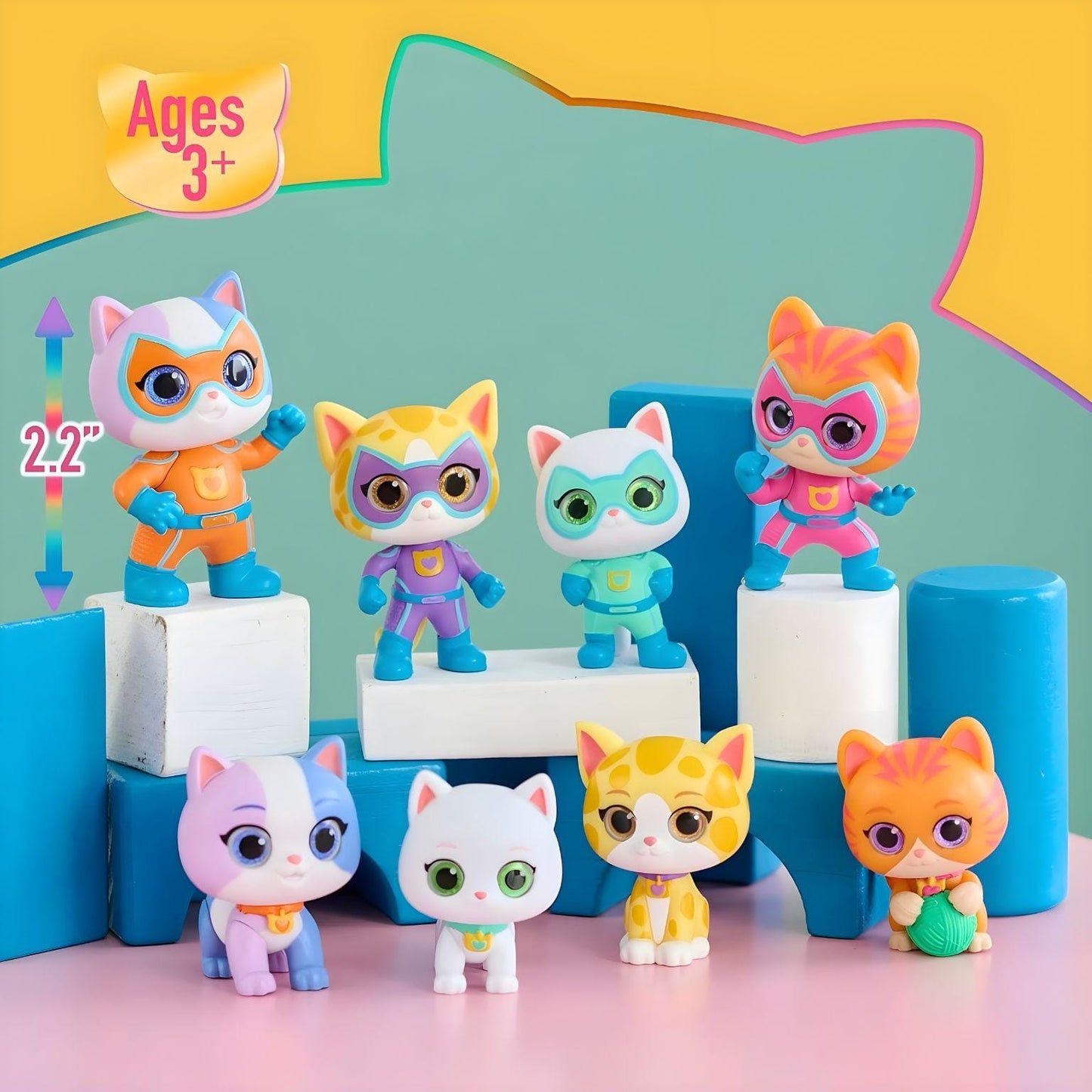 Apresentamos Cápsula Surpresa figura SuperKittens com o SKU 776700425 recomendado para + 3 anos