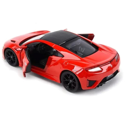 Traseira do Acura NSX 2018 vermelho com porta aberta
