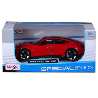 Audi RS e-tron GT vermelho na caixa Maisto Special Edition