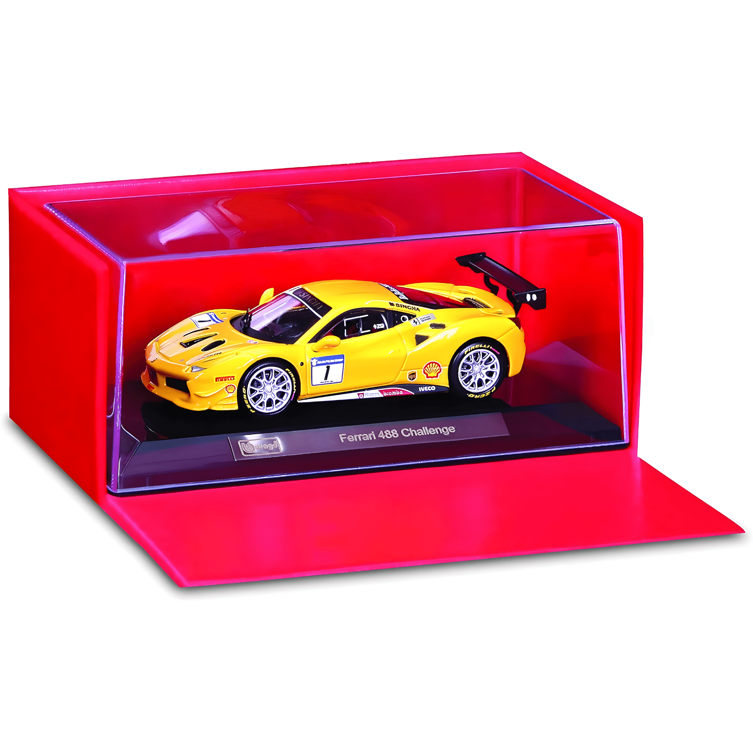 Apresentamos Ferrari Racing 488 Challenge Amarelo 1/43 com o SKU 683630624 recomendado para + 14 anos
