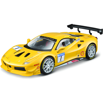 Apresentamos Ferrari Racing 488 Challenge Amarelo 1/43 com o SKU 683630624 recomendado para + 14 anos