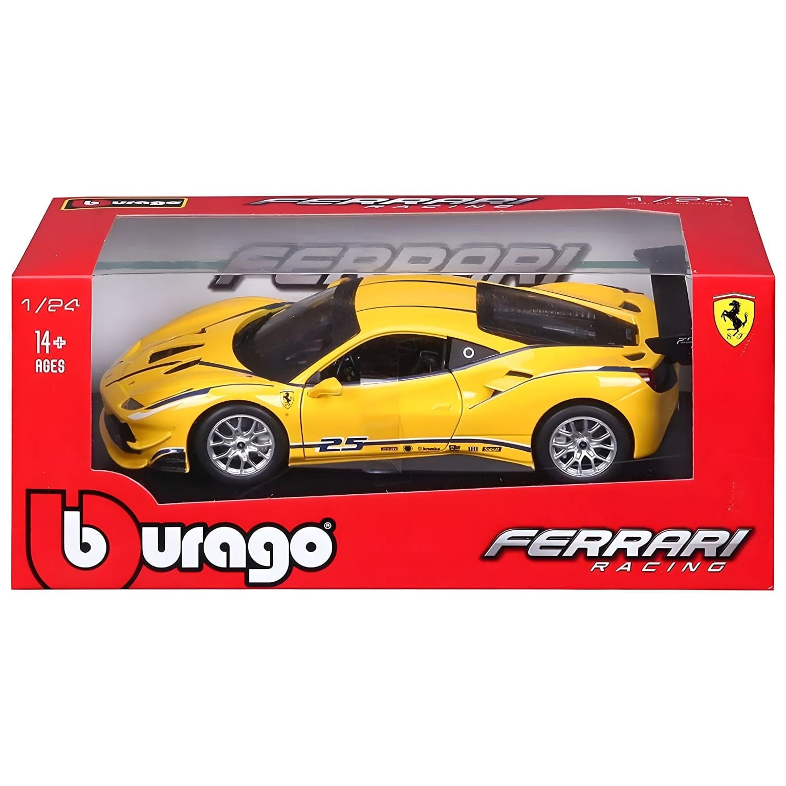 Apresentamos Ferrari Racing 488 Challenge Amarelo com o SKU 682630724 recomendado para + 3 anos
