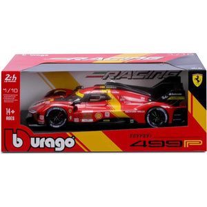 Apresentamos Ferrari Racing 499P Le Mans Hypercar 1/18 com o SKU 131630124 recomendado para + 14 anos