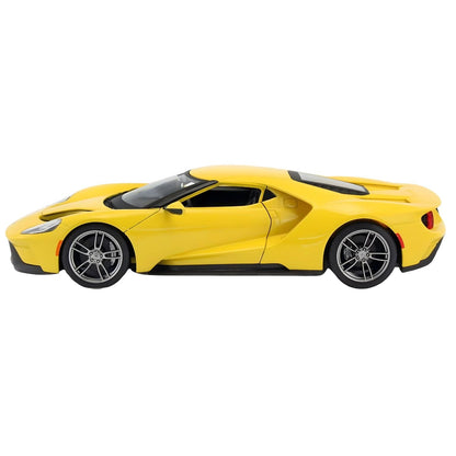 Ford GT 2017 Amarelo em miniatura, vista lateral