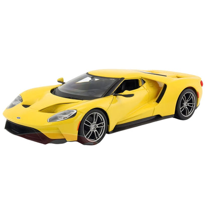 Ford GT 2017 Amarelo em miniatura, vista lateral dianteira