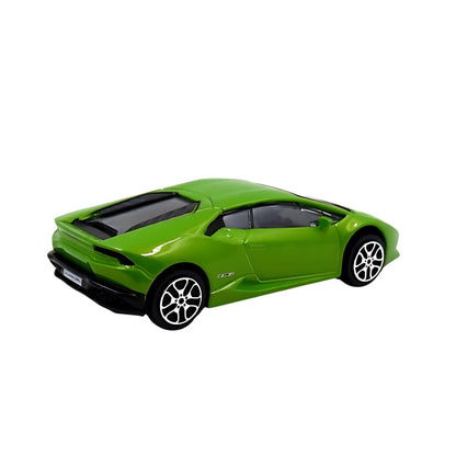 Lamborghini verde Bburago visto de trás