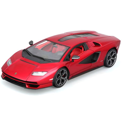Miniatura Lamborghini Countach LPI 800-4 vermelha vista de frente