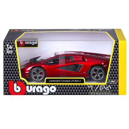 Lamborghini Countach LPI 800-4 vermelho da Bburago na caixa