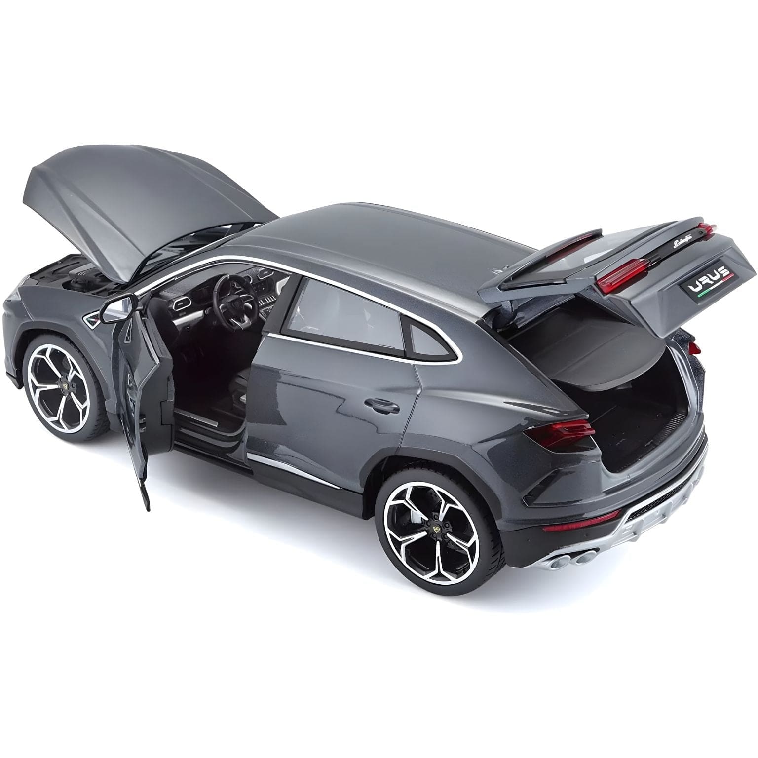 Apresentamos Lamborghin Urus preto 1:18 com o SKU 131104224 recomendado para + 3 anos