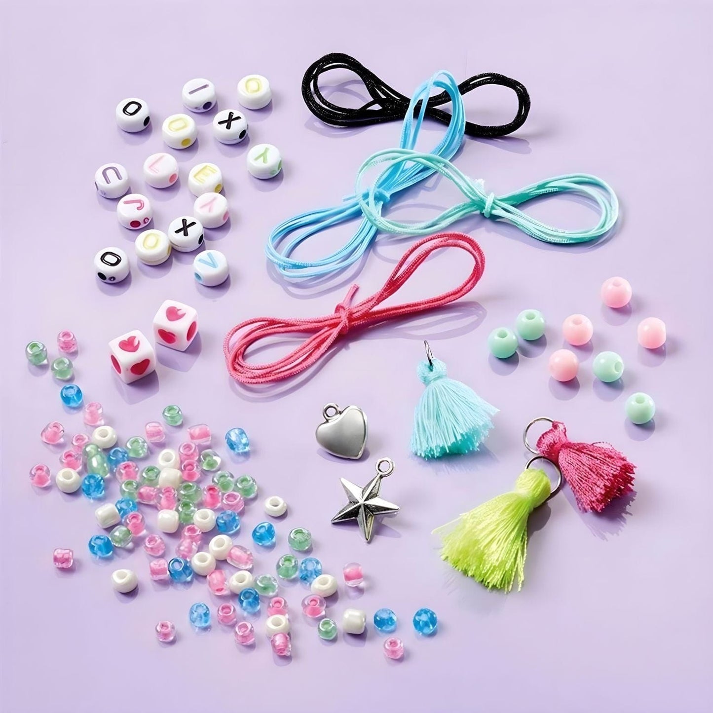 Apresentamos Conjunto de Pulseiras Letras com o SKU 392978124 recomendado para + 4 anos