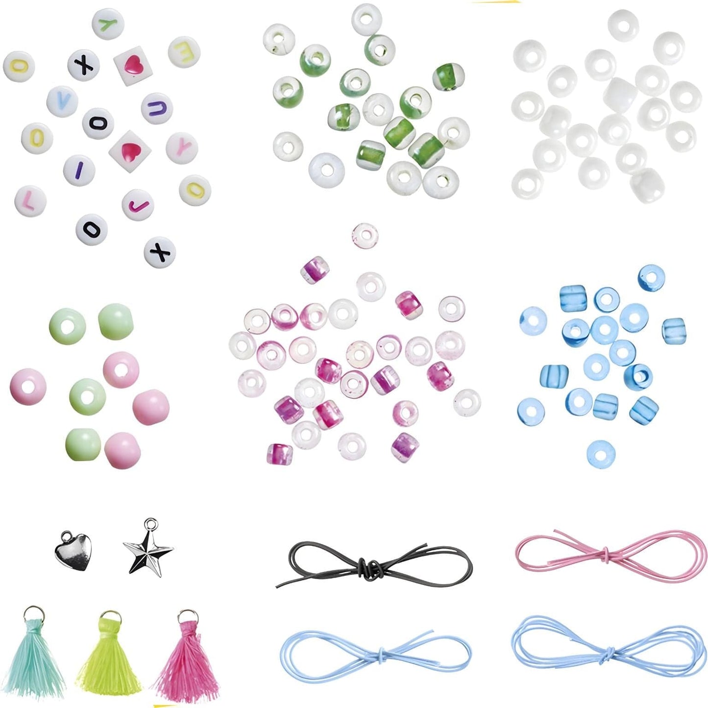 Apresentamos Conjunto de Pulseiras Letras com o SKU 392978124 recomendado para + 4 anos