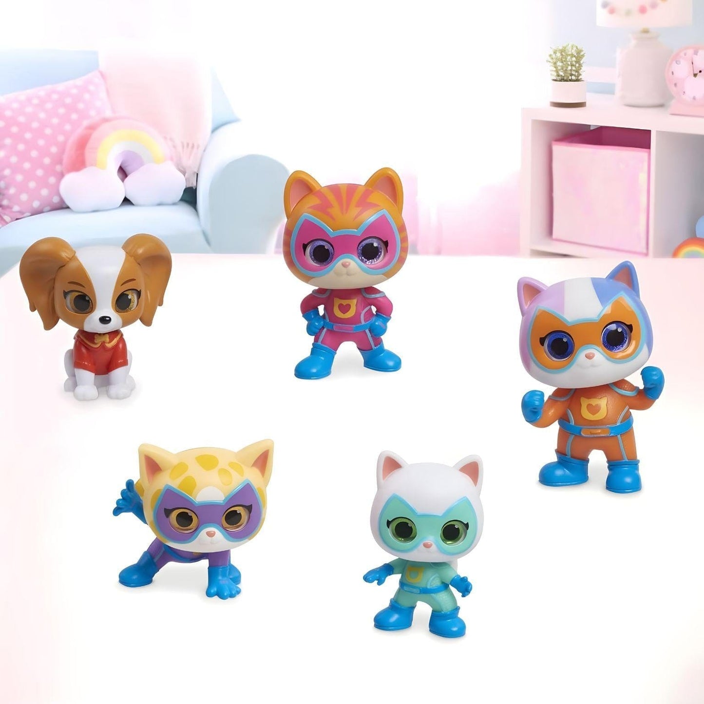 Apresentamos Conjunto Figuras SuperKitties com o SKU 776700125 recomendado para + 3 anos