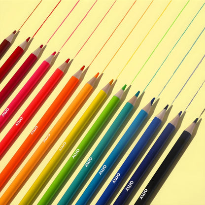 Lápis de colorir Pop em leque com traços coloridos