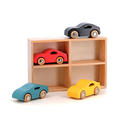 Conjunto viaturas em madeira Super Cars