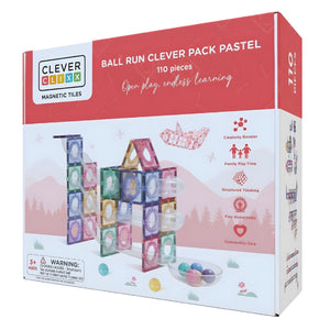 Apresentamos Corrida de Bolas Pack Pastel 110 peças com o SKU 59300124 recomendado para + 3 anos