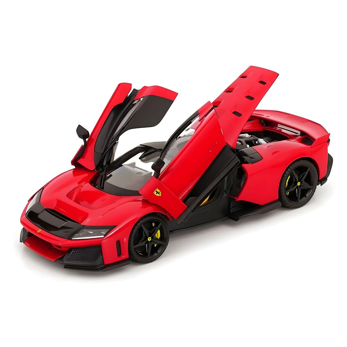 Pormenores da miniatura Ferrari F80 Signature Bburago vermelha