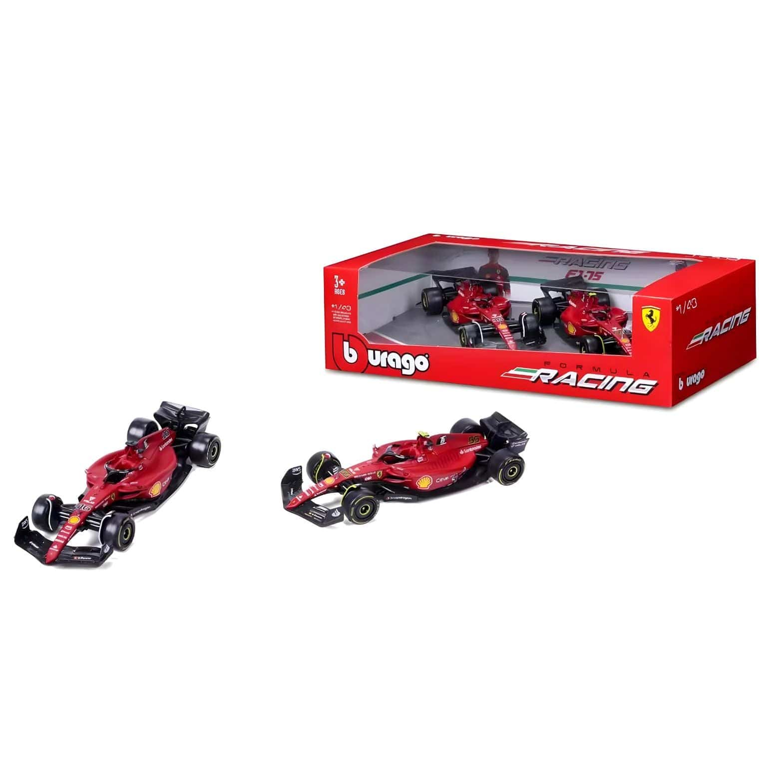 Apresentamos Ferrari Fórmula 1  Leclerc 16 e Sainz 55 2023 com o SKU 773683924 recomendado para + 3 anos