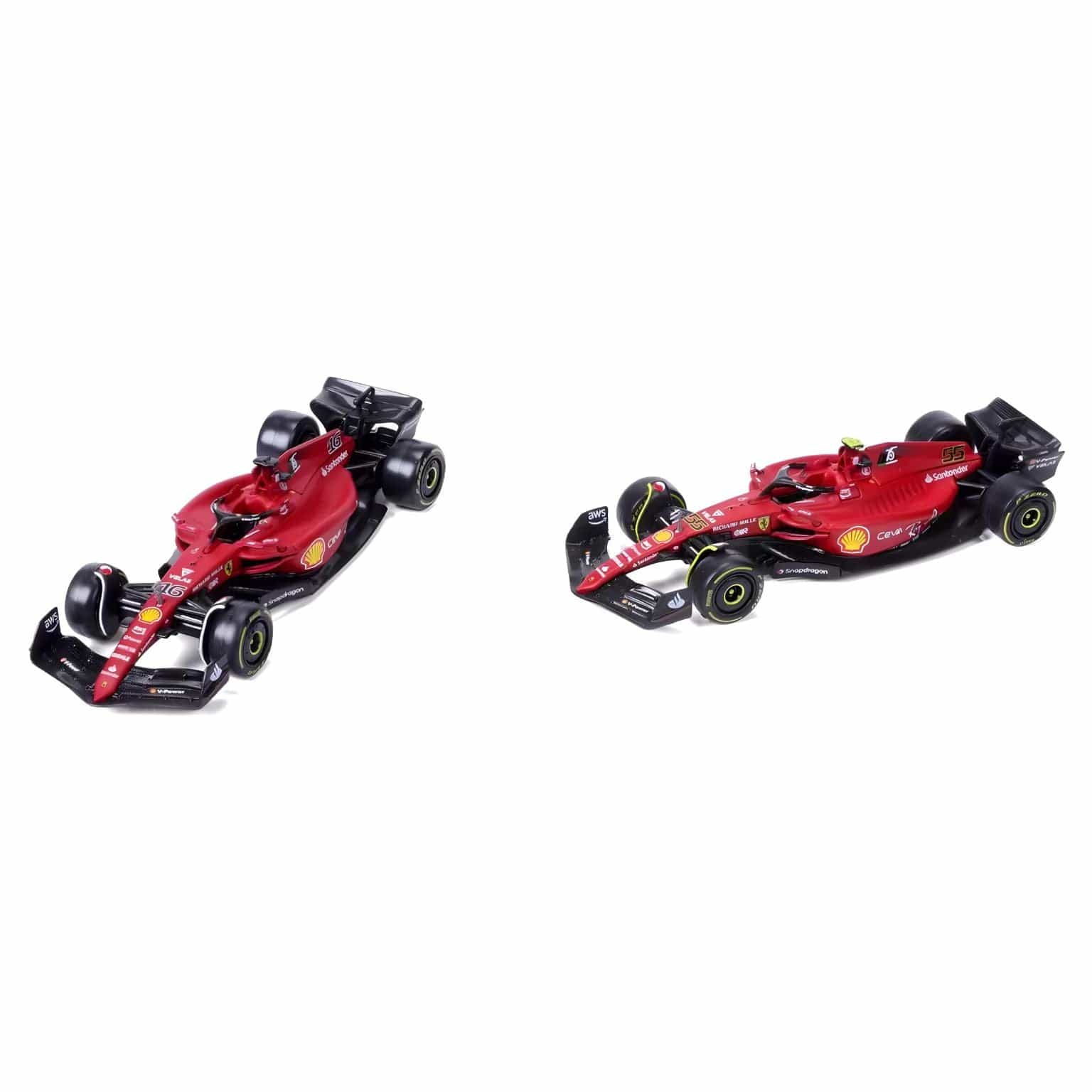 Apresentamos Ferrari Fórmula 1  Leclerc 16 e Sainz 55 2023 com o SKU 773683924 recomendado para + 3 anos