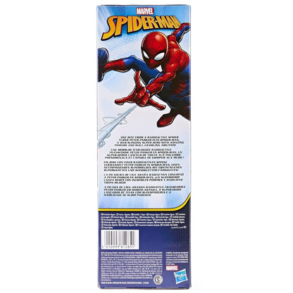 Parte de trás da caixa Homem-Aranha Titan Hero Series