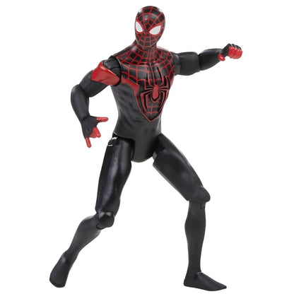 Figura Miles Morales Spider-Man com braço esticado em pose de ação