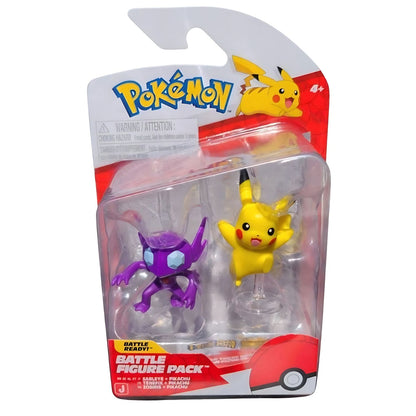 Conjunto de figuras de batalha Pokémon Sableye e Pikachu