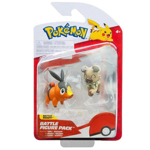 Apresentamos Figuras de Batalha Pokémon - Tepig & Rockruff com o SKU 23300124 recomendado para + 4 anos