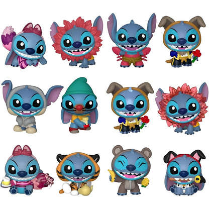 Figuras da coleção Mystery Minis - Stitch com diferentes disfarces