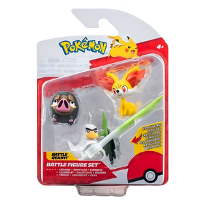 Apresentamos Figuras Pokémon - Fennekin, Lechonk, Sirfetch'd com o SKU 23360224 recomendado para + 4 anos