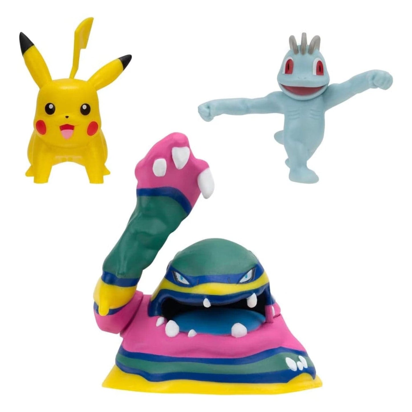 Apresentamos Figuras Pokémon -  Machoc, Pikachu, Alolan Grotadmorv com o SKU 23359724 recomendado para + 4 anos
