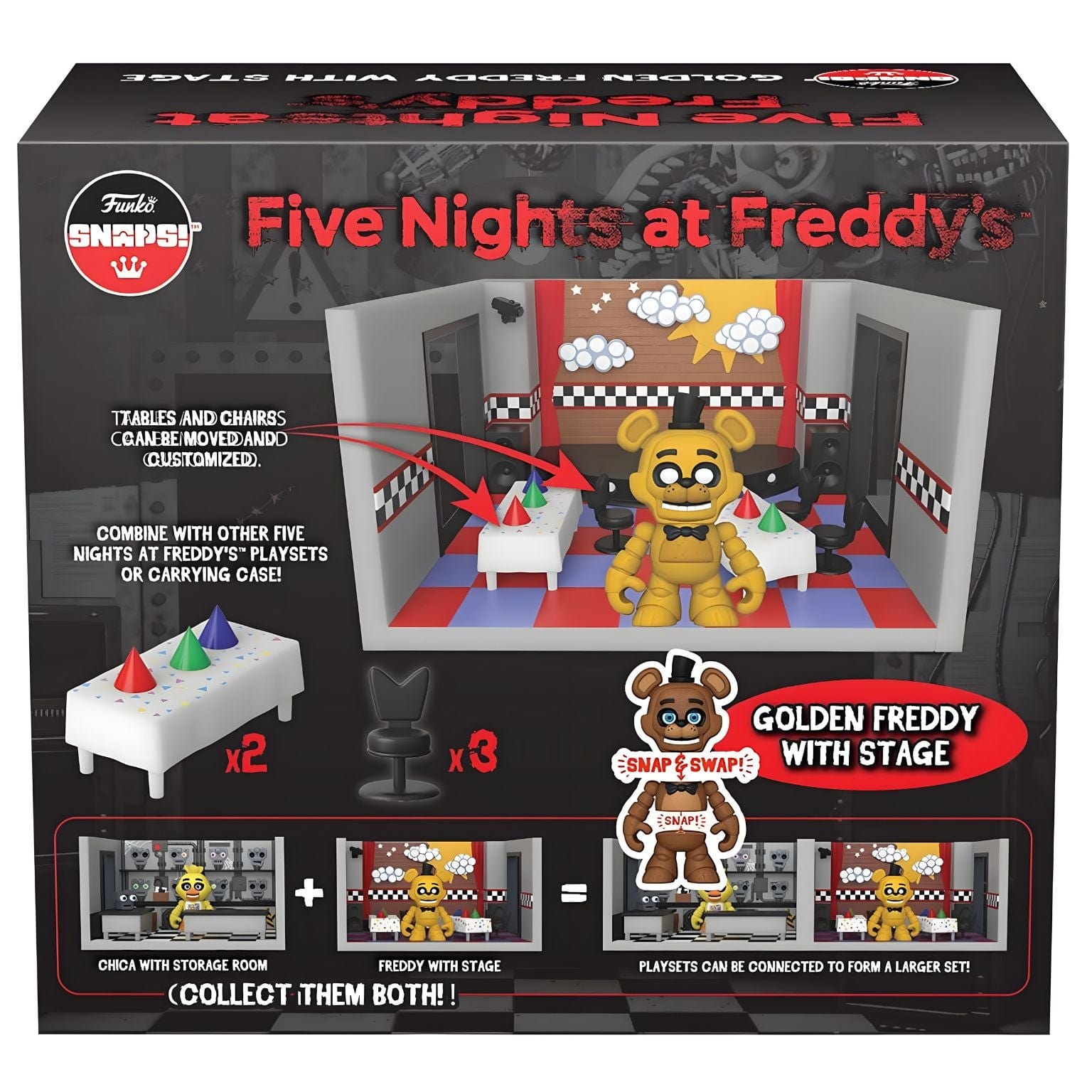 Apresentamos Five Nights at Freddy's - Freddy Dourado com Sala de Armazenamento com o SKU 236492324 recomendado para + 8 anos