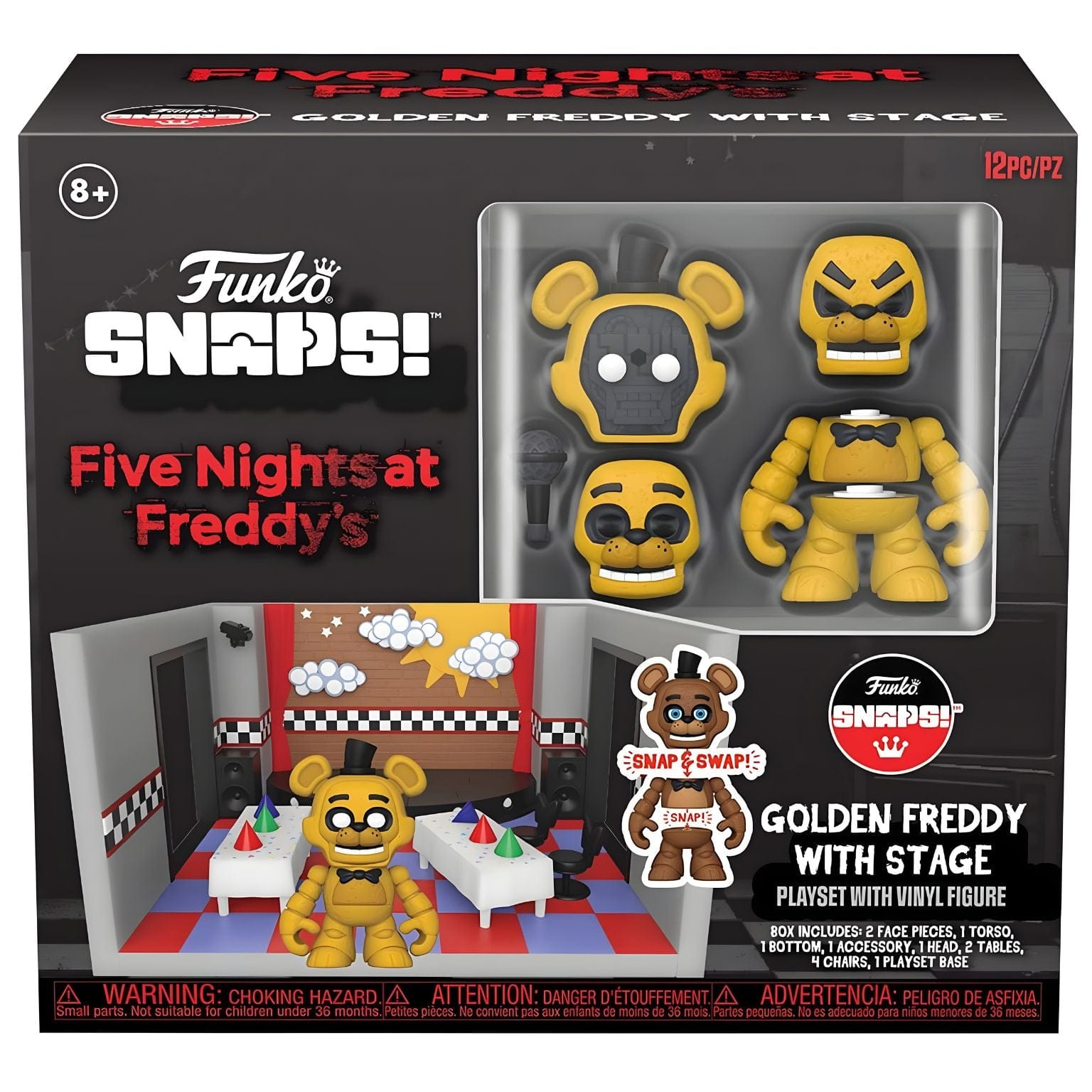 Apresentamos Five Nights at Freddy's - Freddy Dourado com Sala de Armazenamento com o SKU 236492324 recomendado para + 8 anos