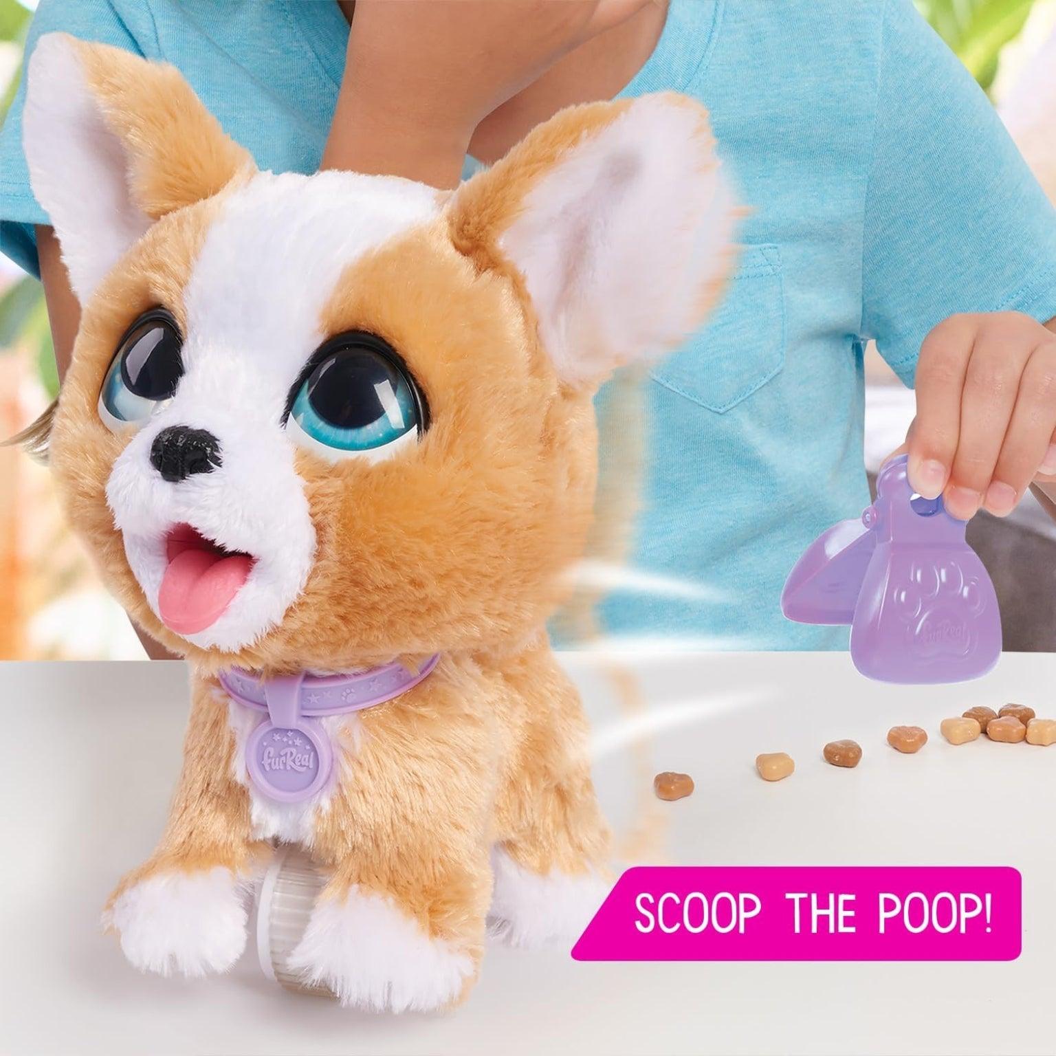 Apresentamos FurReal Poopalots Corgi com o SKU 778057324 recomendado para + 3 anos