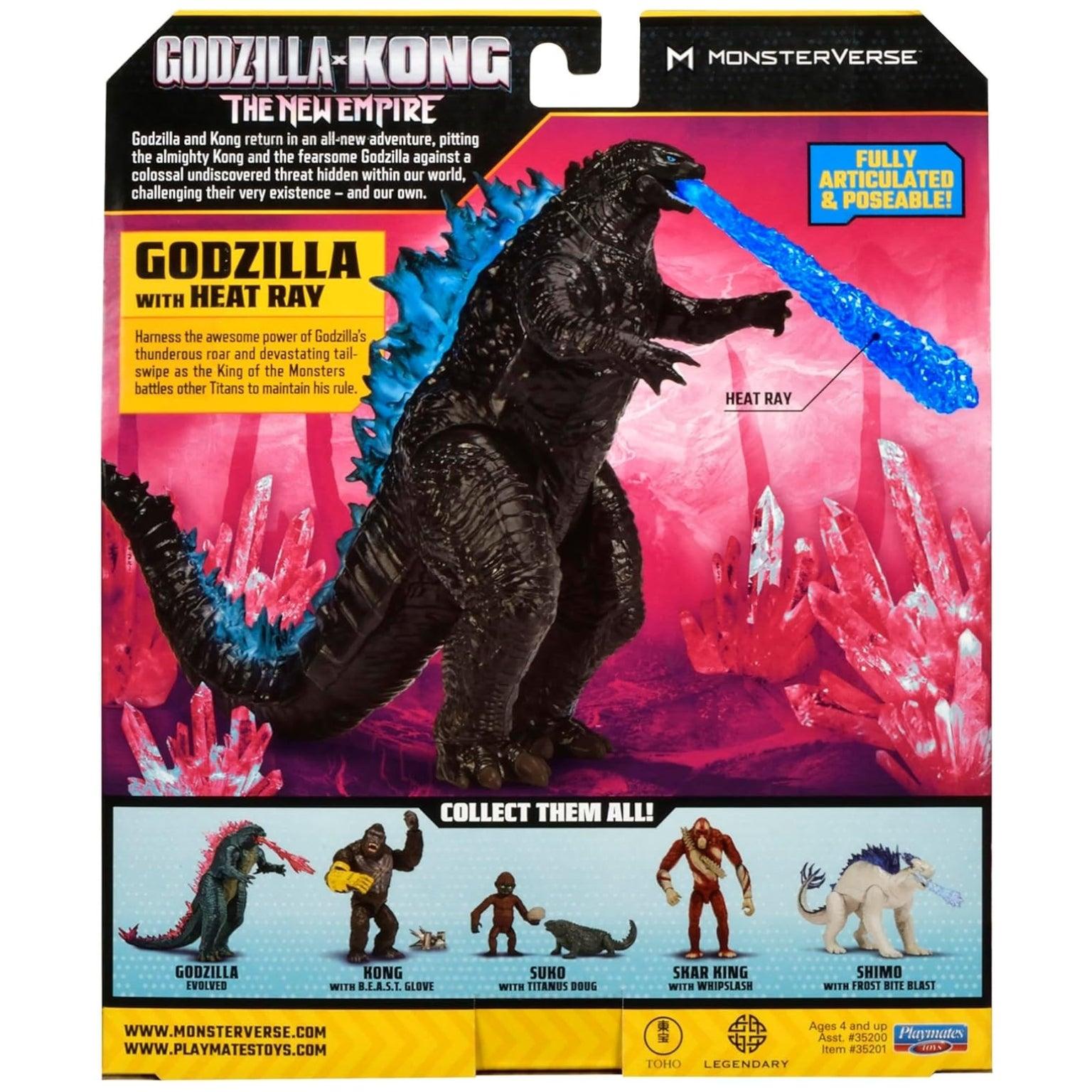 Godzilla x Kong - Godzilla com raio de calor - Brincatoys