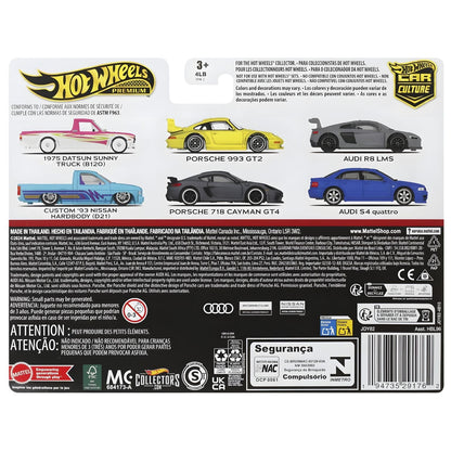 Verso da embalagem Hot Wheels Car Culture com outros modelos da coleção