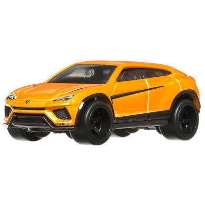 Miniatura Hot Wheels Lamborghini Urus laranja, vista de frente