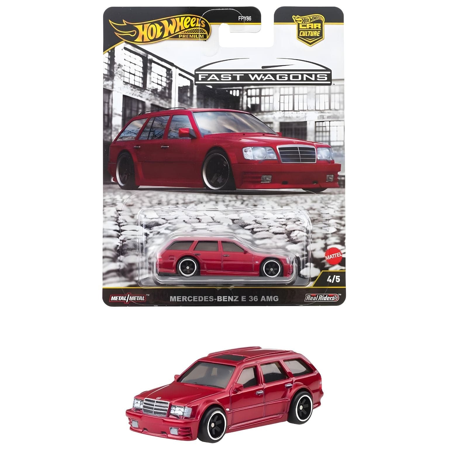 Apresentamos Hot Wheels - Mercedes-Benz E 36 AMG Fast Wagons com o SKU 232623925 recomendado para + 3 anos