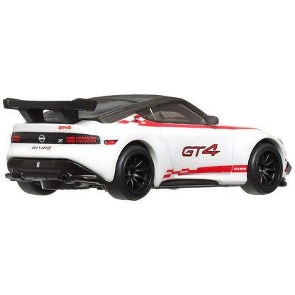 Hot Wheels Nissan Z GT4 2023 visto de trás com asa