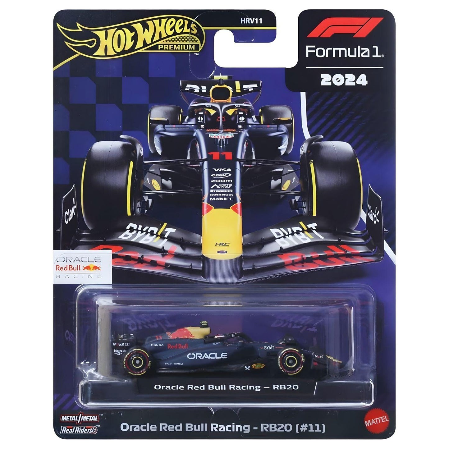 Apresentamos Hot Wheels Oracle Red Bull Racing RB20 ( #11) com o SKU 232638725 recomendado para + 14 anos