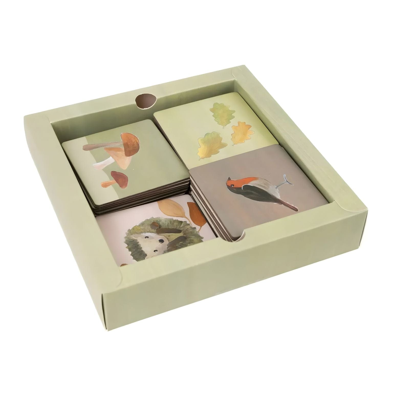 Jogo de Memória Animais da Floresta Egmont Toys cartas ilustradas de animais e folhas