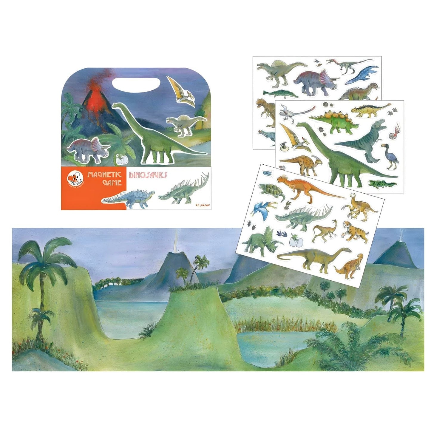 Apresentamos Jogo Magnético - Dinossauros com o SKU 723066525 recomendado para + 3 anos