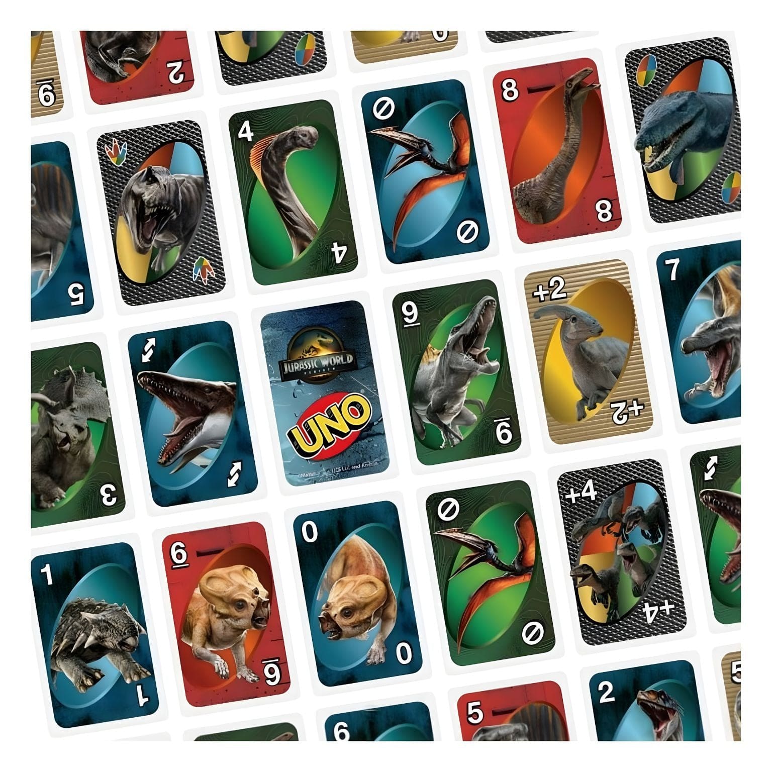 Apresentamos Jogo Uno Jurassic World Rebirth com o SKU 233049025 recomendado para + 7 anos