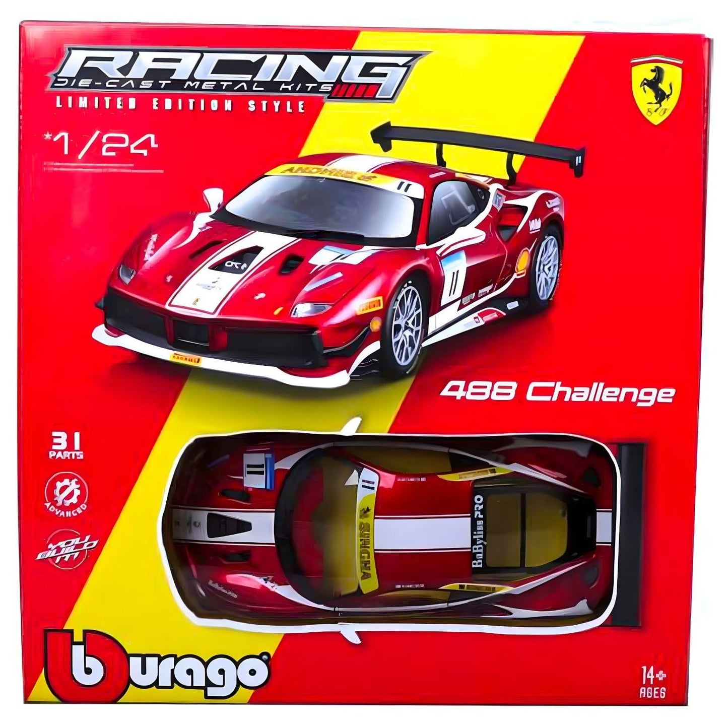 Apresentamos Kit construção Ferrari Racing 488 Challenge com o SKU 682658225 recomendado para Bburago