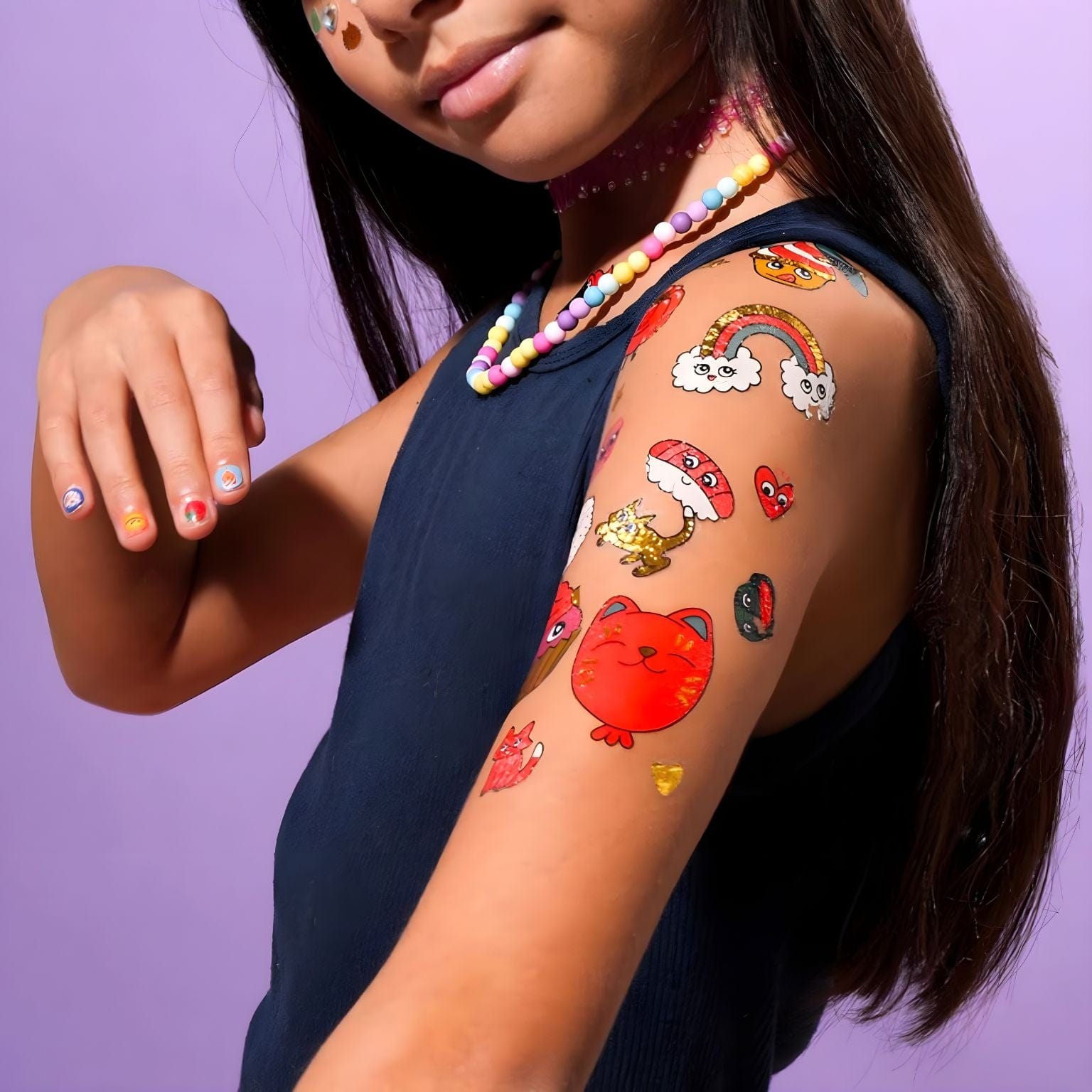 Apresentamos Kit de tatuagem Infantil Kawaii com o SKU 490302924 recomendado para + 3 anos