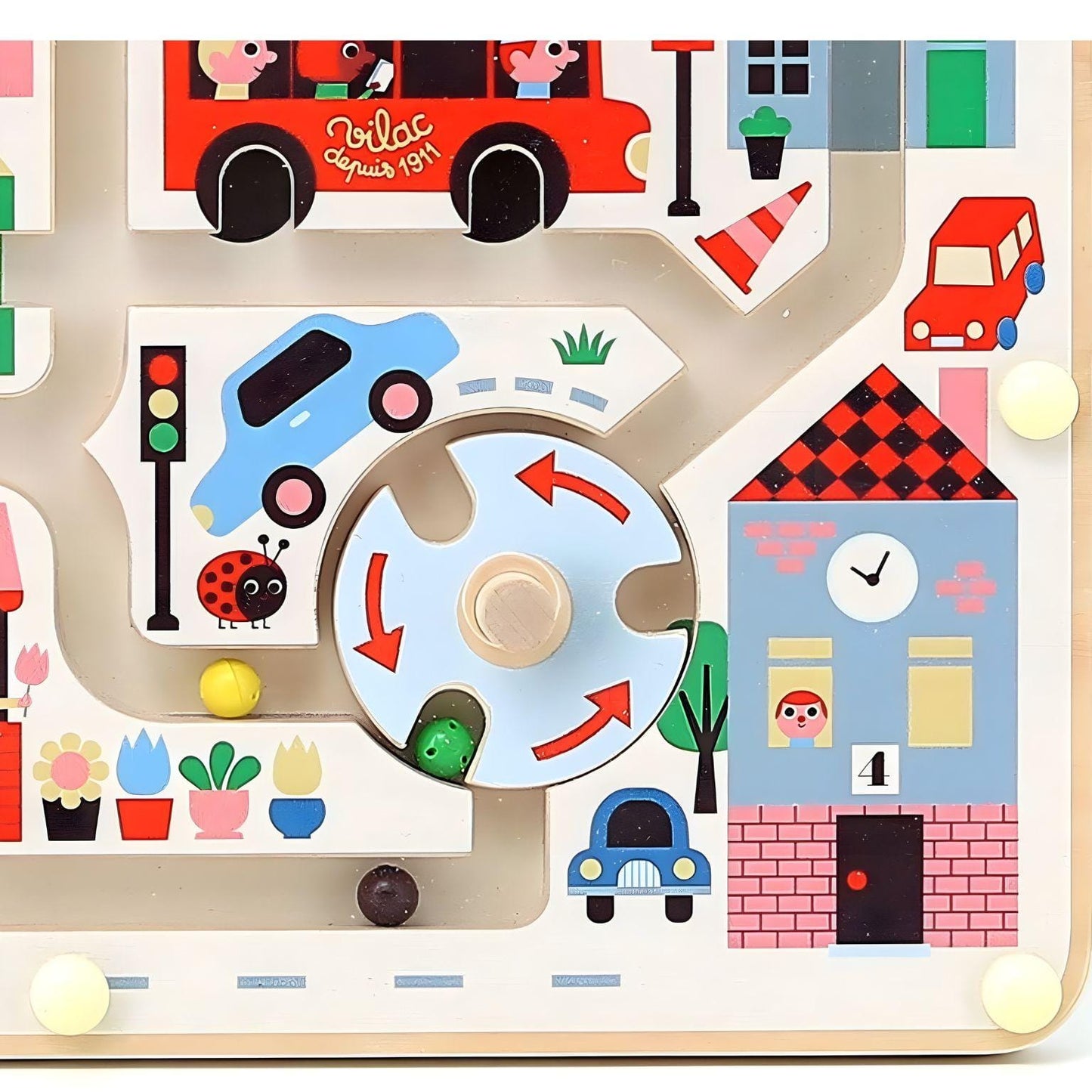 Apresentamos Labirinto Magnético em madeira - A minha Cidade com o SKU 26762825 recomendado para + 2 anos